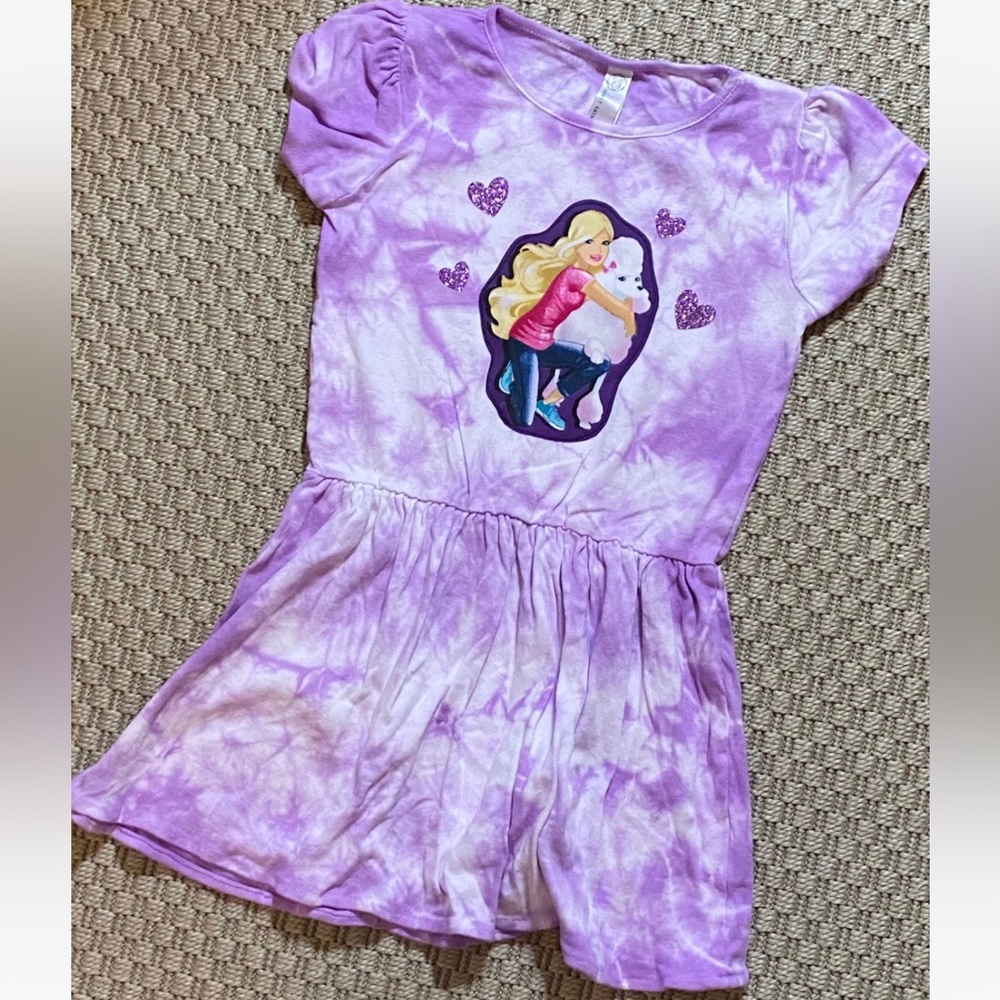 New TRENDYTOTNYC Custom Tie Dyed Barbie Dress - Size 4 Years
